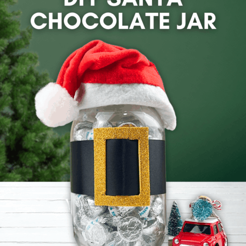 DIY santa chocolate jar