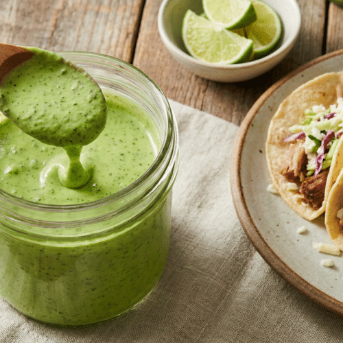 Creamy Garlic Lime Cilantro Sauce