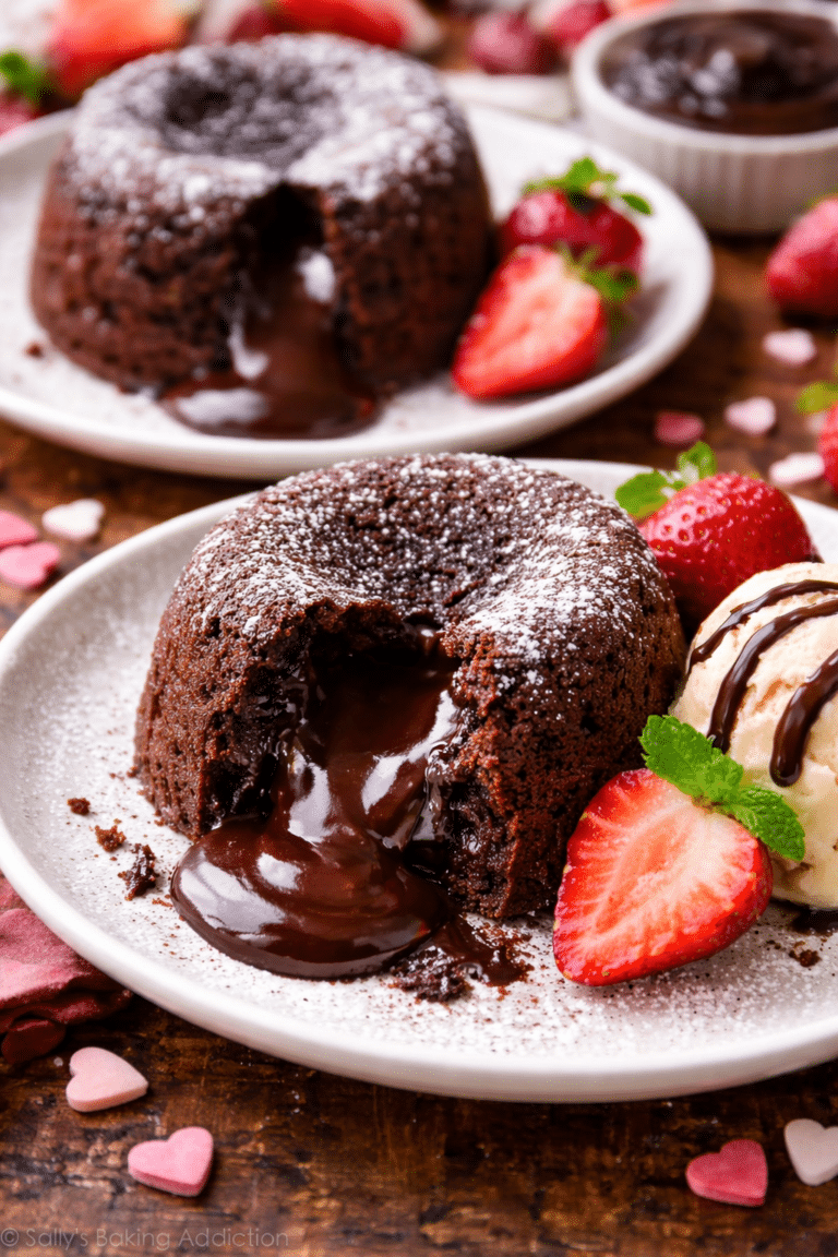Molten Chocolate Lava Cakes (Valentine’s Day Dessert)