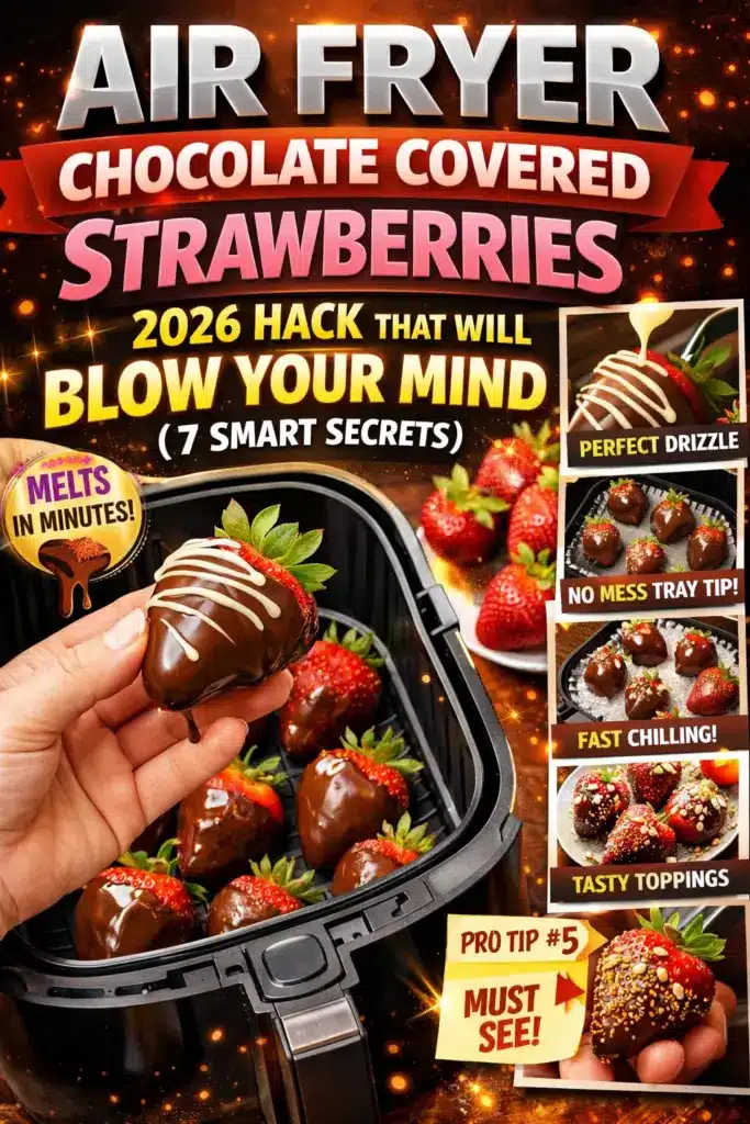 Air Fryer Chocolate Covered Strawberries