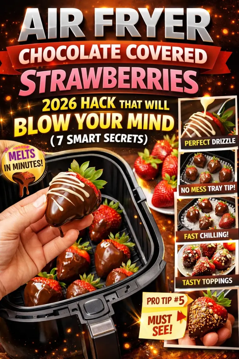 Air Fryer Chocolate Covered Strawberries