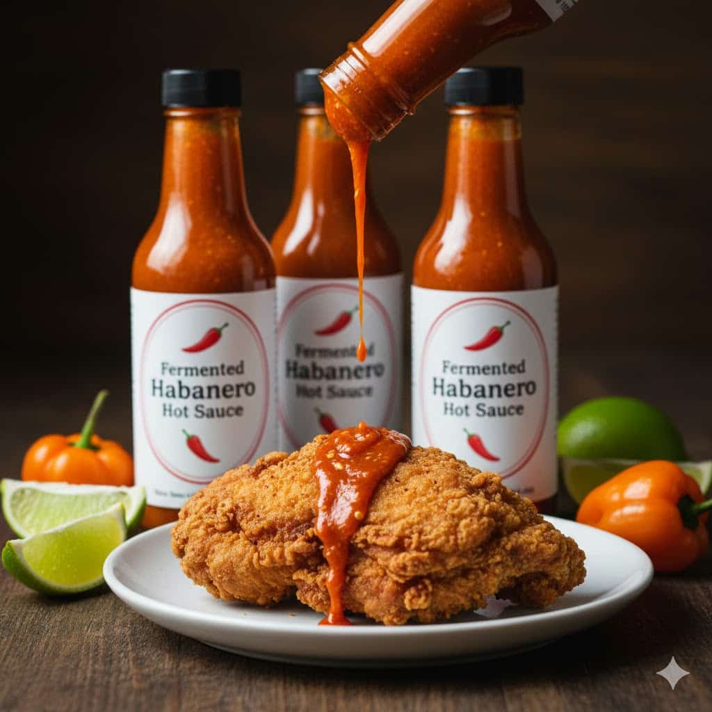 Fermented Habanero Hot Sauce(Easy 7-Day Mash Method)