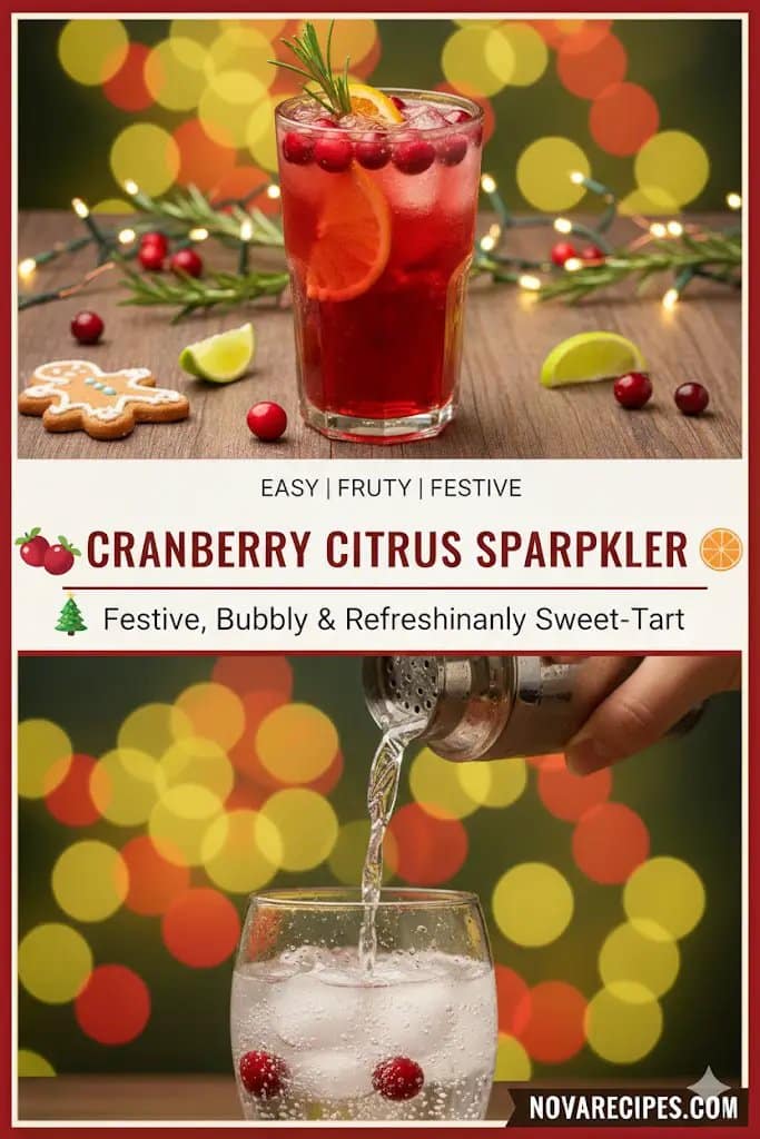Cranberry Citrus Sparkler | Festive, Refreshing & Non-Alcoholic