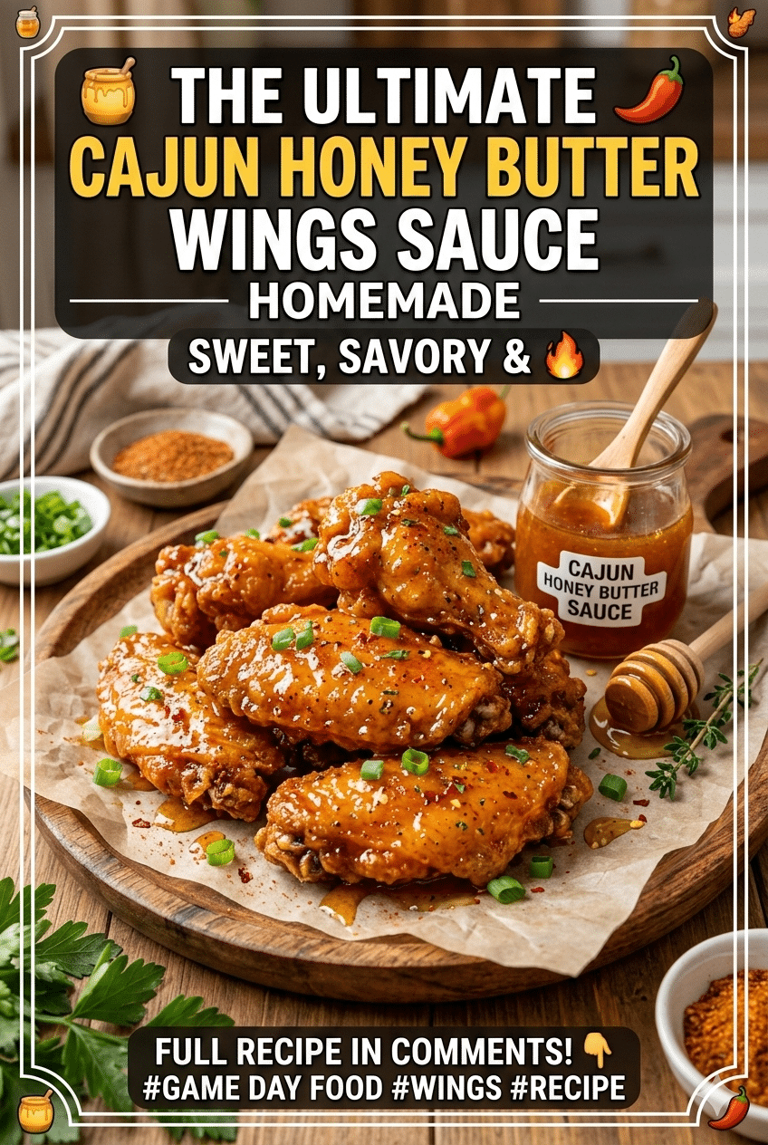 Homemade Cajun Honey Butter Wings Sauce Recipe (Sweet & Spicy Perfection! 🍯🍗)