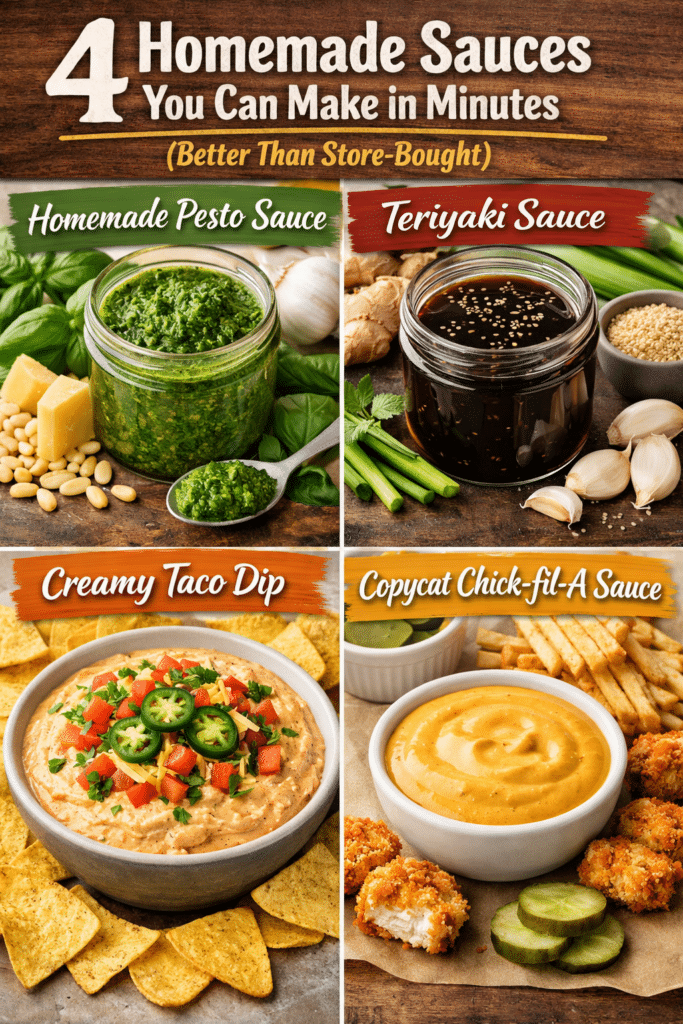 4 Homemade Sauces You Can Make in Minutes (Better Than Store-Bought)