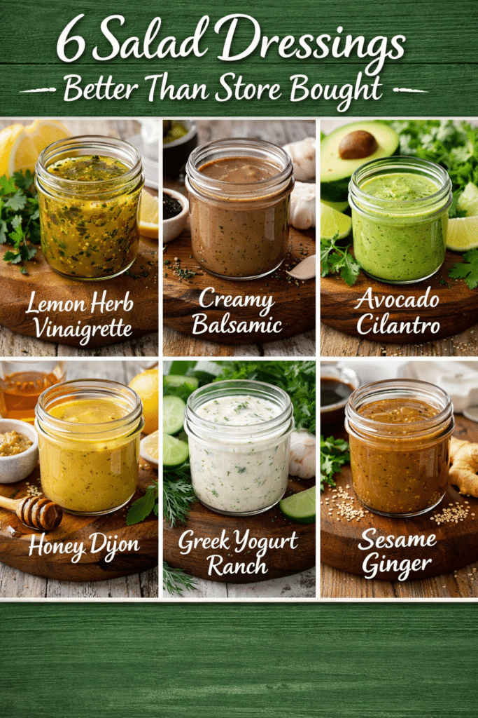 6 Homemade Salad Dressings