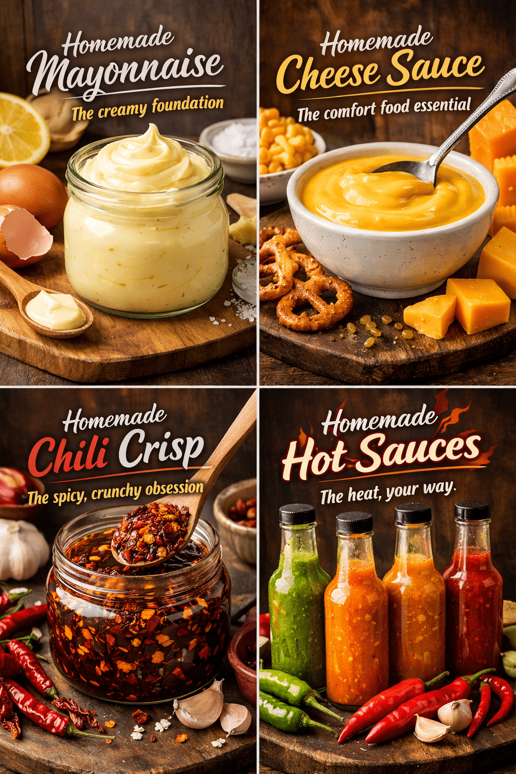 The Condiment Revolution: Mastering Mayo, Cheese Sauce, Chili Crisp, and Hot Sauce