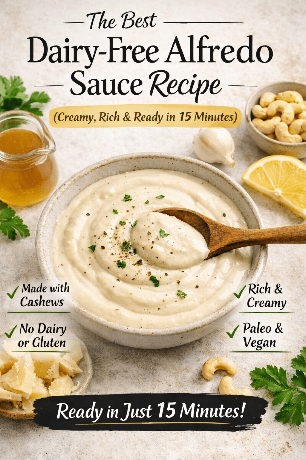 The Best Dairy-Free Alfredo Sauce Recipe (Creamy, Rich & Ready in 15 Minutes)