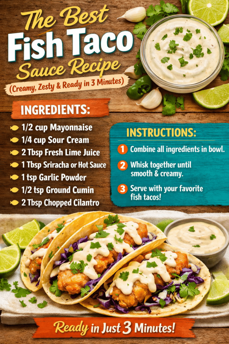 Fish Taco Sauce Recipe