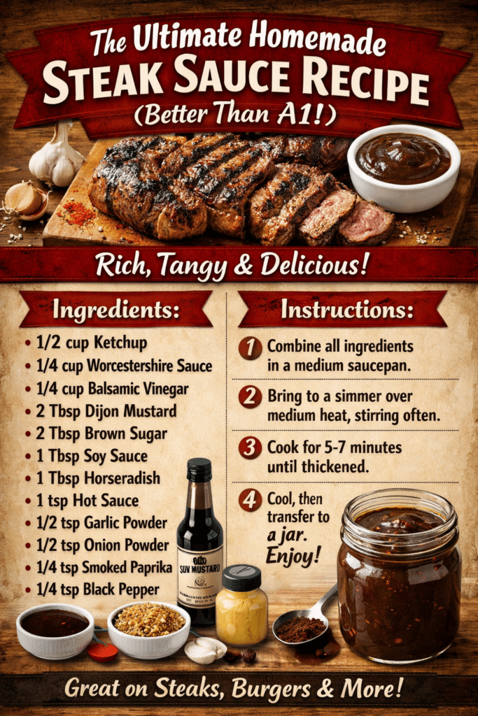 The Ultimate Homemade Steak Sauce Recipe (Better Than A1!