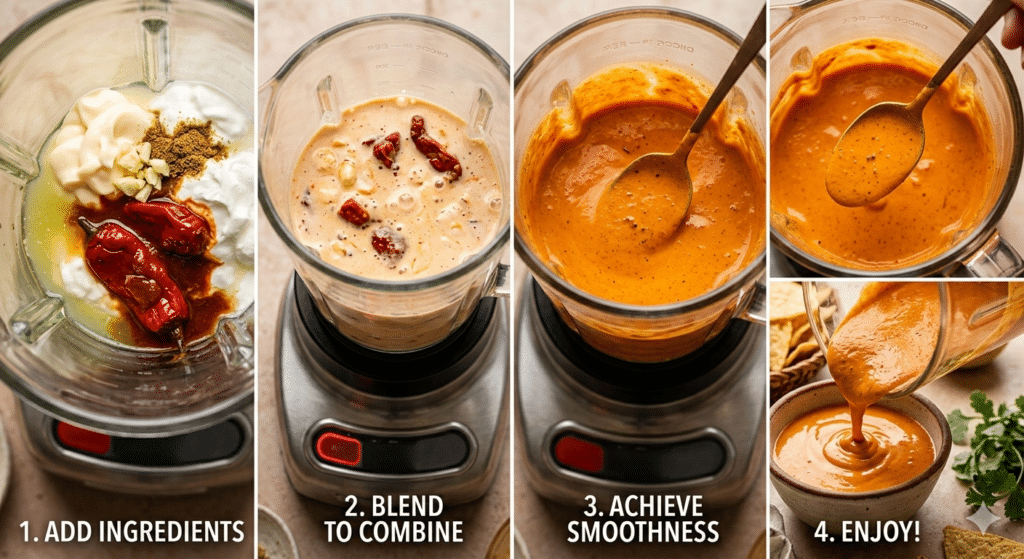 Chipotle Cream Sauce step by step