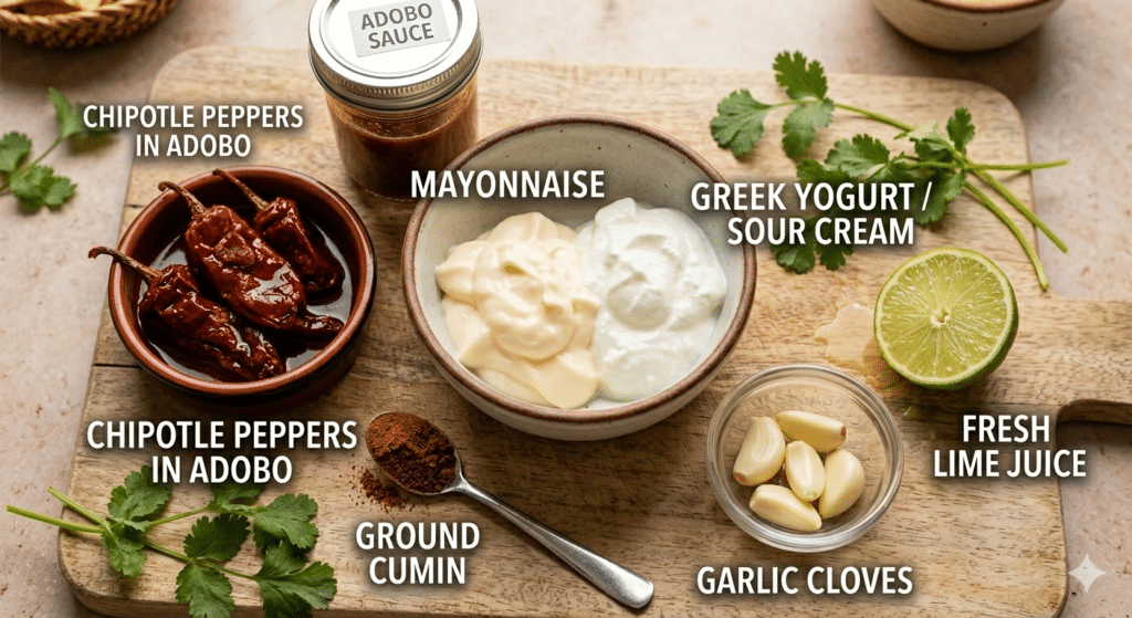 Chipotle Cream Sauce ingredients