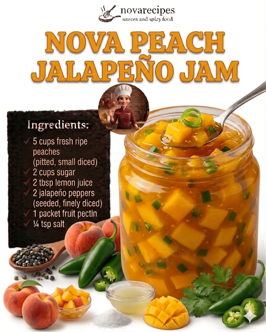 Peach Serrano Jam Recipe (Summer Fire Jam): Sweet, Spicy, Glossy & Perfect for Summer