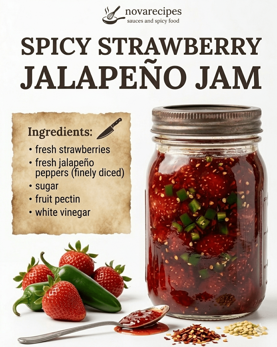 Spicy Strawberry Jalapeño Jam Recipe