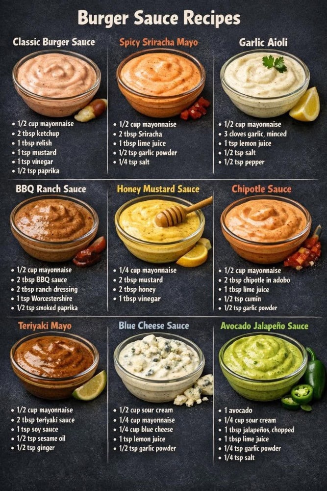 Burger Sauce Recipes: 9 Easy Homemade Sauces to Upgrade Your Patty