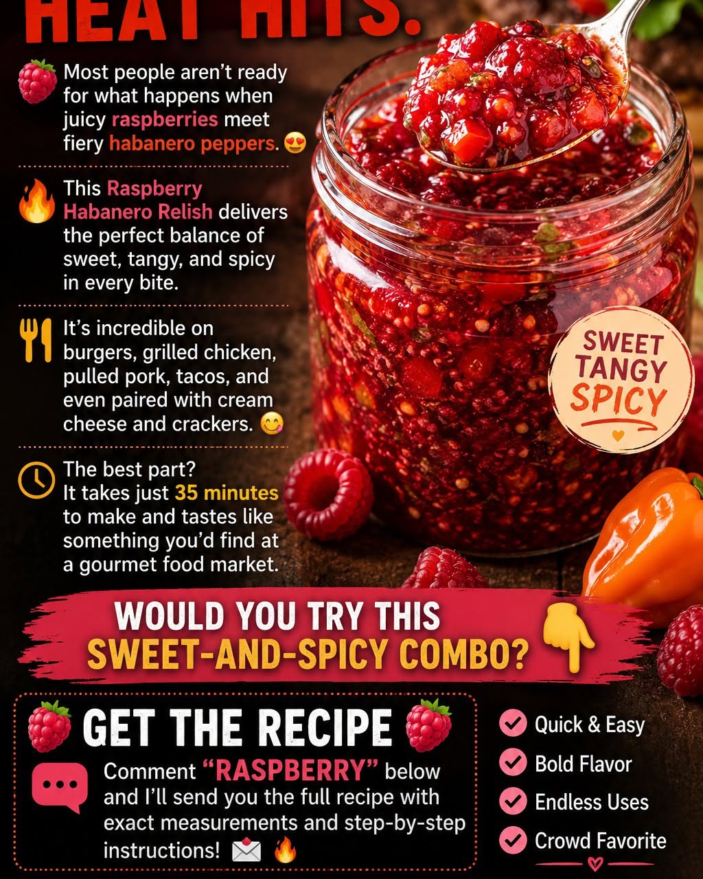 Raspberry Habanero Relish: The Perfect Sweet and Spicy Fruit Condiment