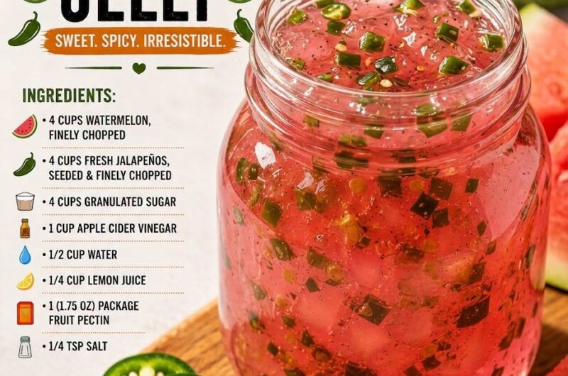 Watermelon Jalapeno Jelly Recipe: Sweet Summer Heat 1 Watermelon Jalapeno Jelly Recipe: Sweet Summer Heat