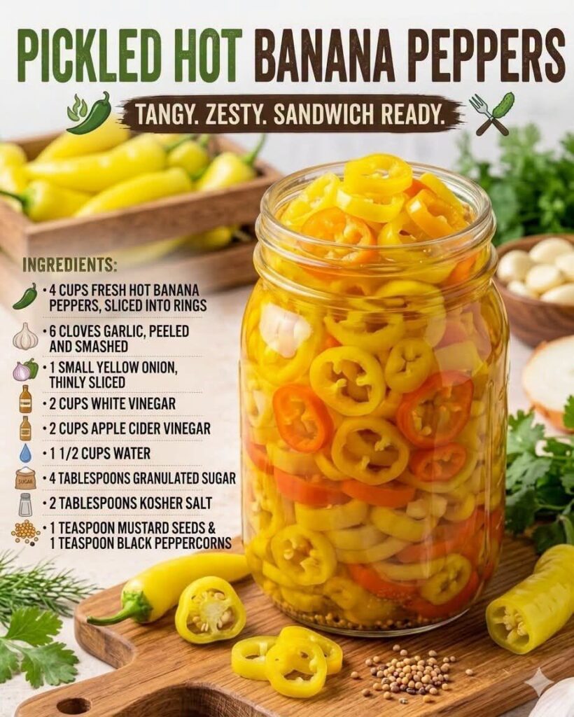 Easy Pickled Banana Peppers Recipe