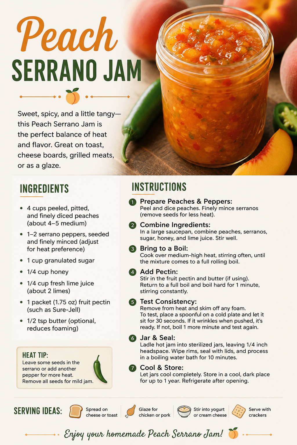 homemade peach serrano jam homemade peach jam