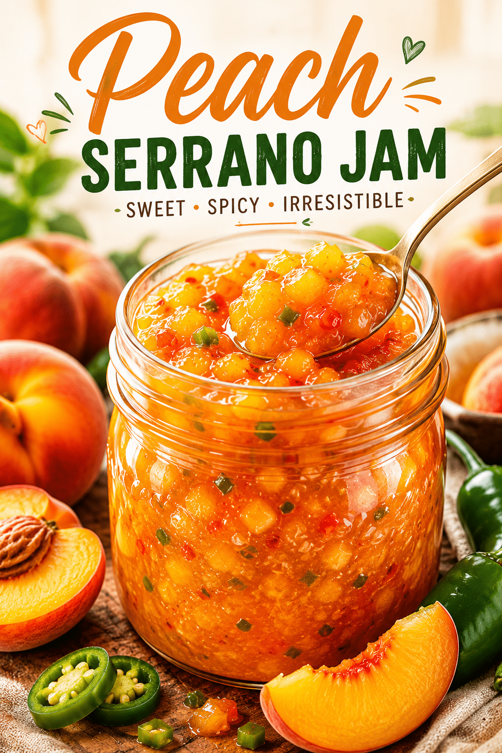 Peach Serrano Jam Recipe: Summer Fire Sweet and Spicy Jam